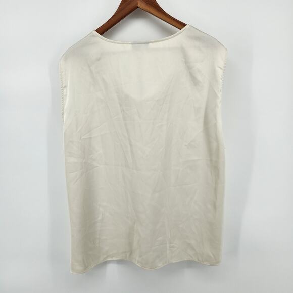 Halogen Women's XXL Sleeveless Blouse Polyester Satin Draped Neckline NWT - Picture 2 of 7